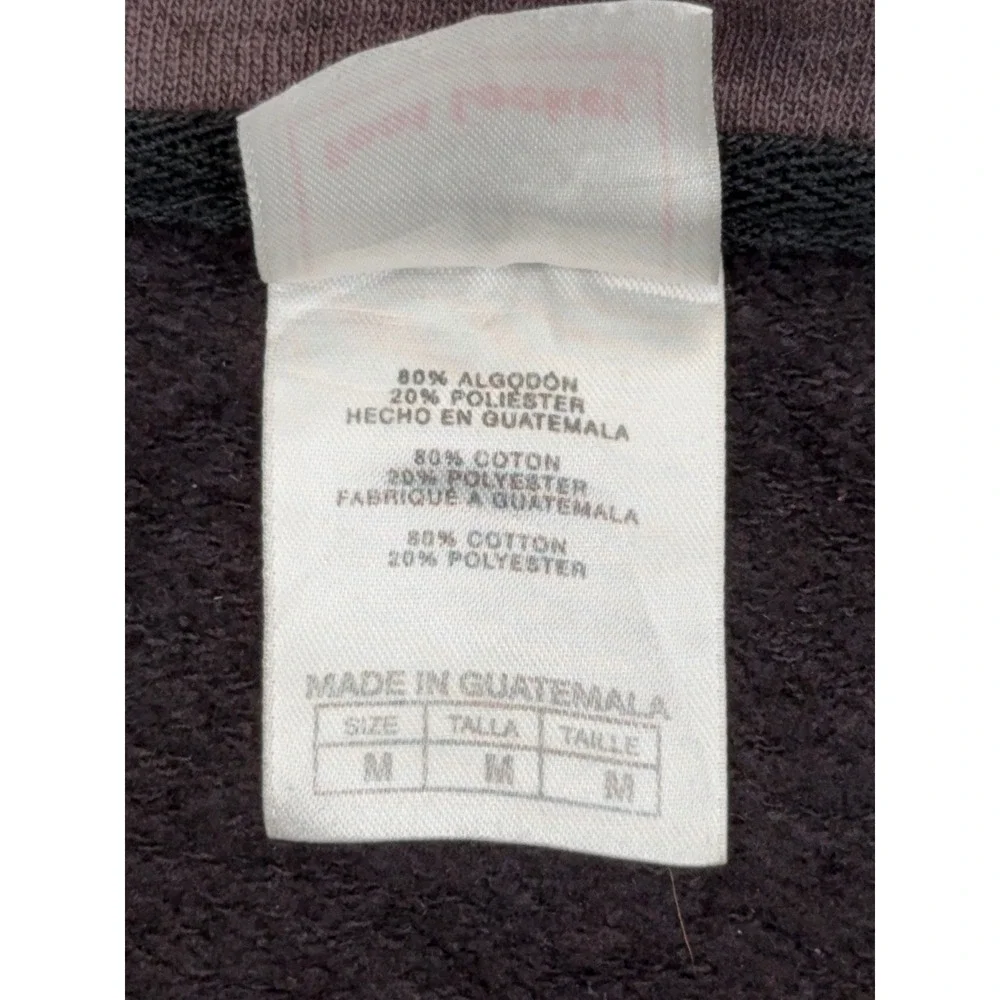 Foot Locker Vintage Quarter Zip Sweatshirt Men Medium Brown Sun Faded Distressed